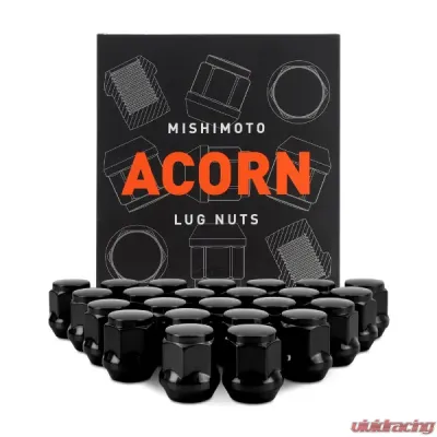 Mishimoto M14 x 1.5 Steel Acorn Lug Nuts - 24pcs - MMLG-AC1415-24BK