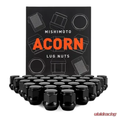 Mishimoto M14 x 1.5 Steel Acorn Lug Nuts - 32pcs - MMLG-AC1415-32BK