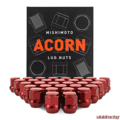 Mishimoto M14 x 1.5 Steel Acorn Lug Nuts - 32pcs - MMLG-AC1415-32RD