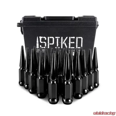 Mishimoto M12x1.5 Steel Spiked Lug Nuts - 24pcs - MMLG-SP1215-24BK