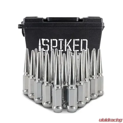 Mishimoto M12x1.5 Steel Spiked Lug Nuts - 24pcs - MMLG-SP1215-24CH
