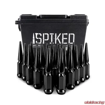 Mishimoto M14 x 1.5 Steel Spiked Lug Nuts - 24pcs - MMLG-SP1415-24BK
