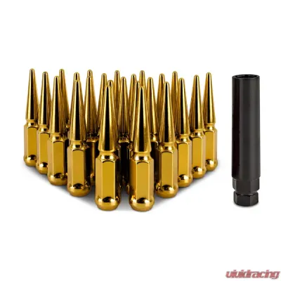 Mishimoto M14 x 1.5 Steel Spiked Lug Nuts - 24pcs - MMLG-SP1415-24GD