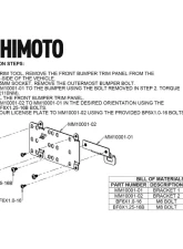 Mishimoto License Plate Relocation Kit                                     - MMLP-BR-21S - Image 6