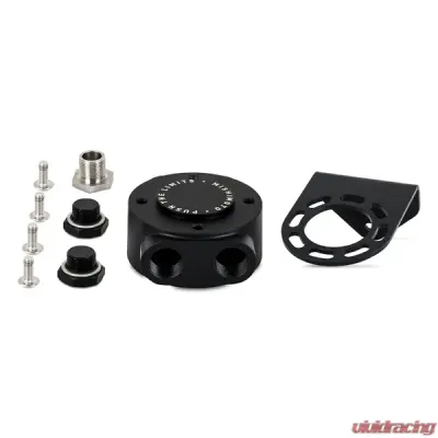Mishimoto M20 x 1.5 Thread Black Remote Oil Filter Mount - MMOC-RFH-M20BK