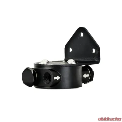 Mishimoto M20 x 1.5 Thread Black Remote Oil Filter Mount - MMOC-RFH-M20BK