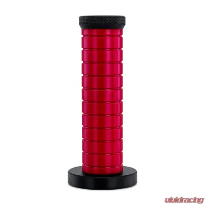 Mishimoto Grip Shift Knob Red Grip Black Top & Bottom - MMSK-BMXBKRDH
