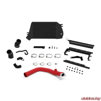 Mishimoto Race Top Mount Intercooler w/ Red Pipe - MMTMIC-WRX-15RBK