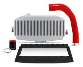 Mishimoto Top-Mount Intercooler Kit Silver Core & Red Pipes Subaru WRX 2022-2024