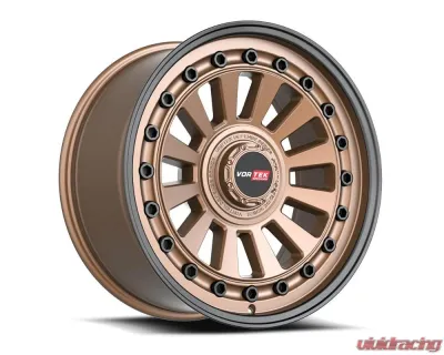 Vortek VRD-702 Radar Wheel 18x9 6x135|6x139.7 12mm Matte Bronze w/ Black Bolts & Lip - 7021895712MZBL