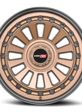 Vortek VRD-702 Radar Wheel 18x9 6x135|6x139.7 12mm Matte Bronze w/ Black Bolts & Lip                                     - 7021895712MZBL - Image 2