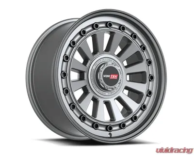 Vortek VRD-702 Radar Wheel 17x9 Blank -12mm Matte Gunmetal w/ Black Bolts & Lip - 7021795X6XBL-12MGMBL
