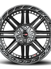 Vortek VRP-501 Turbo Wheel 20x9 5x150 | 5x139.7 | 5x5.5 0mm Black Center & Diamond Cut Ring w/ Dark Tint                                     - 501209440BDCTR - Image 2