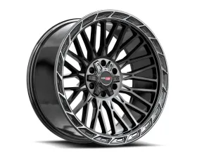 Vortek VRP-502 Forza Wheel 20x10 5x127|5x139.7 -18mm Black Center & Diamond Cut Ring w/ Dark Tint