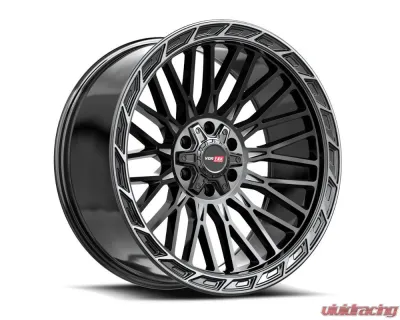 Vortek VRP-502 Forza Wheel 20x9 5x150 | 5x139.7 | 5x5.5 18mm Black Center & Diamond Cut Ring w/ Dark Tint - 5022094418BDCTR