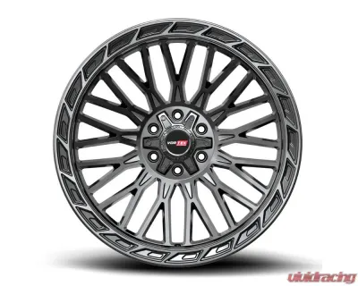 Vortek VRP-502 Forza Wheel 20x9 5x150 | 5x139.7 | 5x5.5 18mm Black Center & Diamond Cut Ring w/ Dark Tint - 5022094418BDCTR