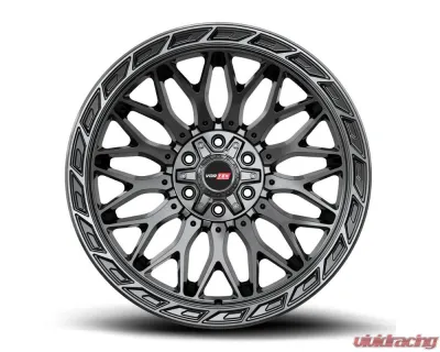 Vortek VRP-503 Inferno Wheel 20x9 5x127|5x139.7 12mm Black Center & Diamond Cut Ring w/ Dark Tint - 5032094312BDCTR