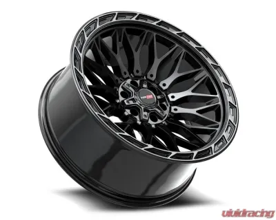 Vortek VRP-503 Inferno Wheel 20x9 5x127|5x139.7 12mm Black Center & Diamond Cut Ring w/ Dark Tint - 5032094312BDCTR