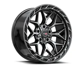Vortek VRP-504 Enzo Wheel 20x9 5x127|5x139.7 0mm Black Diamond Cut w/ Dark Tint
