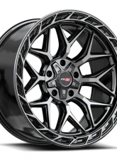 Vortek VRP-504 Enzo Wheel 20x9 5x127|5x139.7 0mm Black Diamond Cut w/ Dark Tint                                     - 504209430BDCDT - Image 4