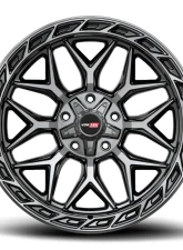 Vortek VRP-504 Enzo Wheel 20x9 5x127|5x139.7 0mm Black Diamond Cut w/ Dark Tint                                     - 504209430BDCDT - Image 2