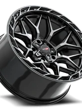 Vortek VRP-504 Enzo Wheel 20x9 5x127|5x139.7 0mm Black Diamond Cut w/ Dark Tint                                     - 504209430BDCDT - Image 3