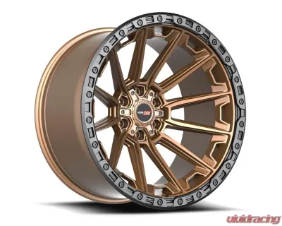 Vortek VRT-601 Spartan Wheel 17x9 6x135|6x139.7 12mm Matte Bronze w/ Black Bead Ring - 6011795712MZBR
