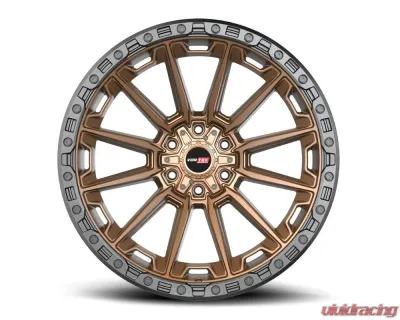Vortek VRT-601 Spartan Wheel 17x9 6x135|6x139.7 12mm Matte Bronze w/ Black Bead Ring - 6011795712MZBR