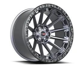 Vortek VRT-601 Spartan Wheel 24x10 6x135|6x139.7 18mm Matte Titanium w/ Black Bead Ring