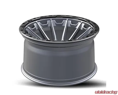 Vortek VRT-601 Spartan Wheel 22x12 6x135|6x139.7 -44mm Matte Titanium w/ Black Bead Ring - 601221257-44MTBR