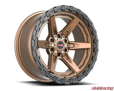 Vortek VRT-602 Argon Wheel 18x9 6x135|6x139.7 12mm Matte Bronze w/ Black Bead Ring - 6021895712MZBR