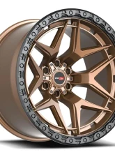Vortek VRT-603 Atheno Wheel 18x9 6x135|6x139.7 -12mm Matte Bronze w/ Black Bead Ring                                     - 60318957-12MZBR - Image 4