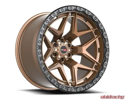 Vortek VRT-603 Atheno Wheel 18x9 6x135|6x139.7 -12mm Matte Bronze w/ Black Bead Ring - 60318957-12MZBR