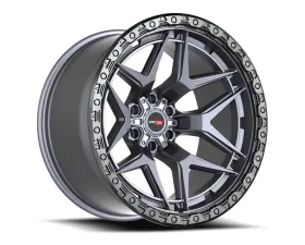 Vortek VRT-603 Atheno Wheel 17x9 6x135|6x139.7 -12mm Matte Titanium w/ Black Bead Ring