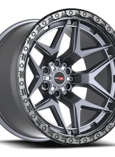 Vortek VRT-603 Atheno Wheel 20x9.5 8x165.1 18mm Matte Titanium w/ Black Bead Ring                                     - 60320955818MTBR - Image 4