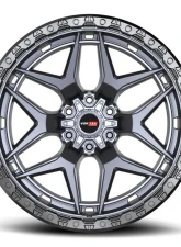 Vortek VRT-603 Atheno Wheel 20x9.5 8x165.1 18mm Matte Titanium w/ Black Bead Ring                                     - 60320955818MTBR - Image 2