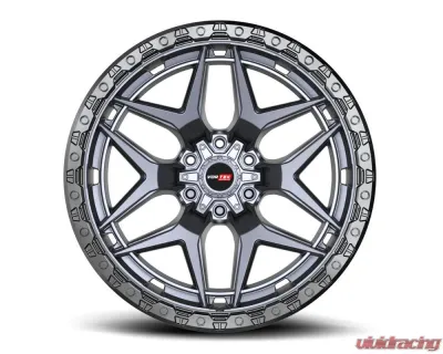 Vortek VRT-603 Atheno Wheel 20x9.5 8x165.1 18mm Matte Titanium w/ Black Bead Ring - 60320955818MTBR