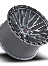 Vortek VRT-608 Apollo Wheel 18x9 5x127|5x139.7 0mm Matte Titanium w/ Black Bead Ring                                     - 608189430MTBR - Image 3