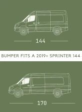 VanMart Defender Front Bumper Mercedes-Benz Sprinter 144 | 170 2019-2024                                     - VNSPD-007 - Image 10