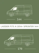 VanMart Side Ladder Mercedes-Benz Sprinter 144 | 170 2008-2024                                     - VNSPD-015 - Image 8