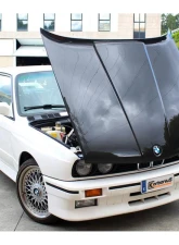 Karbonius Gloss Underside Carbon Hood BMW 3-Series | M3 E30 1982-1993                                     - E30CP02-CF-2 - Image 2