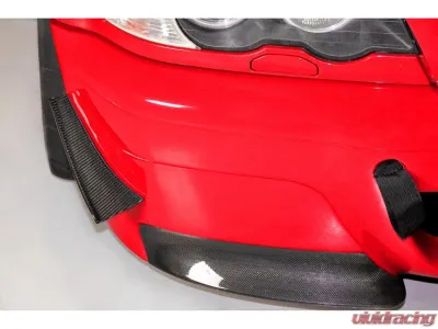 Karbonius 1x1 Plain Weave Carbon Front Bumper Canard Set BMW M3 E46 2001-2006 - E46SP03-CF-1