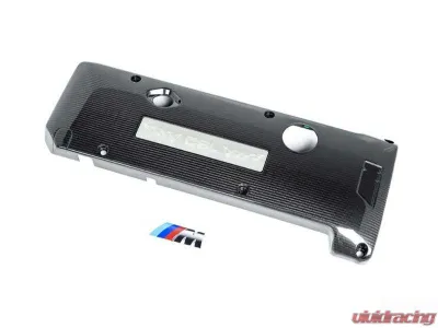 Karbonius Gloss ///M Logo Script 1x1 Plain Weave CSL Concept S54 Engine Cover BMW M3 E46 | Z3 M E36|E37 | Z4 M E85|E86 1997-2009 - E46TM04-CF-1-M