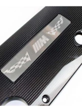 Karbonius Matte ///M Logo Script 1x1 Plain Weave CSL Concept S54 Engine Cover BMW M3 E46 | Z3 M E36|E37 | Z4 M E85|E86 1997-2009                                     - E46TM04-CFM-1-M - Image 3