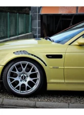 Karbonius Primed Exterior w/ Carbon Vent Carbon Vented Fender Set BMW M3 E46 2001-2006                                     - E46VF01-PRM-CF - Image 2