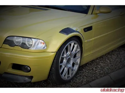 Karbonius Primed Exterior w/ Carbon Vent Carbon Vented Fender Set BMW M3 E46 2001-2006 - E46VF01-PRM-CF