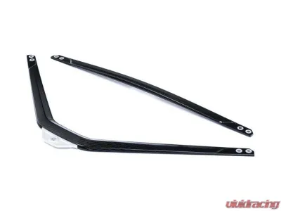 Karbonius Silver Anodized Mount 2x2 Gloss Carbon Front Strut Brace BMW M2 | M3 | M4 G80|G81|G82|G83|G87 2021-2025 - G8XSB01-CF-2-AS