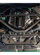 Karbonius Black Anodized Mount 1x1 Matte Carbon Front Strut Brace BMW M2 | M3 | M4 G80|G81|G82|G83|G87 2021-2025                                     - G8XSB01-CFM-1-AB - Image 3