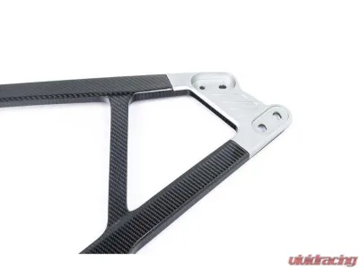 Karbonius Silver Anodized Mount Matte 1x1 CSL Carbon Front Strut Brace BMW M2 | M3 | M4 G80|G81|G82|G83|G87 2021-2025 - G8XSB02-CFM-1-AS