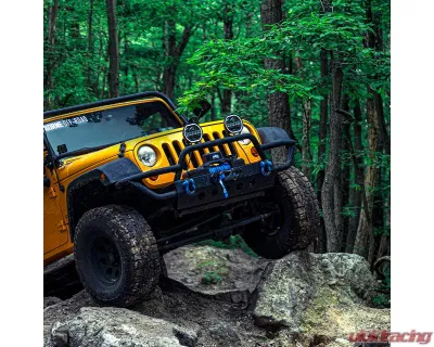 Borne Off-Road Black Synthetic Rope 10K Winch - BNWN-10-SBK